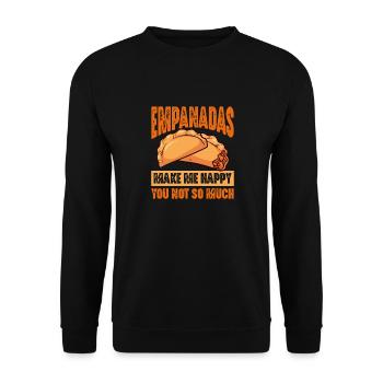 Empanadas Make Me Happy You Not So Much - Unisex Sweatshirt - black - Front - Alina (178cm) & Michal (187cm)