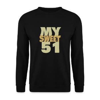 Sweet 51 - Unisex Sweatshirt - black - Front - Alina (178cm) & Michal (187cm)