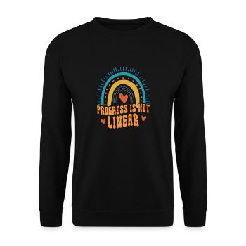 Progress Is Not Linear Special Education Teacher - Unisex Pullover - Schwarz - Vorne - Alina (178cm) & Michal (187cm)