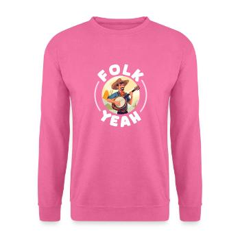 Folk Musique folklorique américaine Joueur de banjo - Sweat-shirt Unisexe - rose - Devant