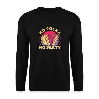 No Polka No Party Polish Musician Accordion Player - Unisex Pullover - Schwarz - Vorne - Alina (178cm) & Michal (187cm)