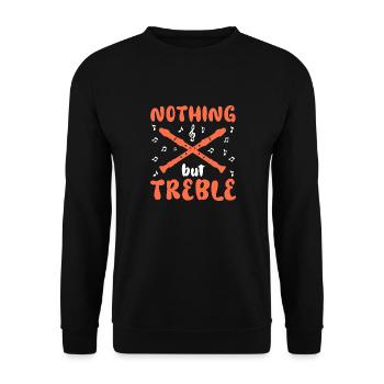 Nothing But Treble Folk Music Flutist Flute - Unisex Pullover - Schwarz - Vorne - Alina (178cm) & Michal (187cm)