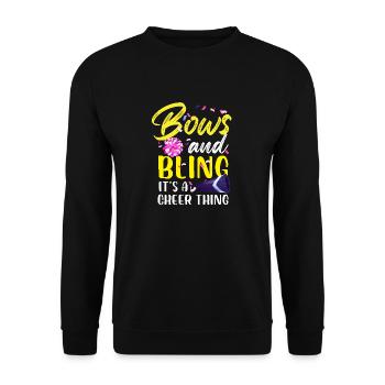 Arcs et bling C’est un truc de cheer Gymnastique - Sweat-shirt Unisexe - noir - Devant - Alina (178cm) & Michal (187cm)