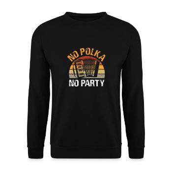 No Polka No Party Polish Musician Accordion Player - Unisex Sweatshirt - black - Front - Alina (178cm) & Michal (187cm)