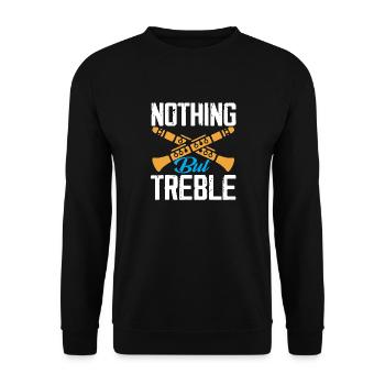 Nothing But Treble Folk Music Flutist Flute - Unisex Pullover - Schwarz - Vorne - Alina (178cm) & Michal (187cm)