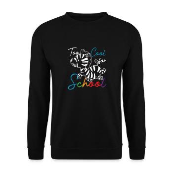 Too Cool For School Stem Sped Education Llama - Unisex Sweatshirt - black - Front - Alina (178cm) & Michal (187cm)