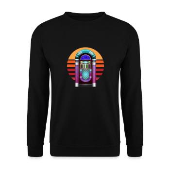 Jukebox audio vintage de machine à musique rétro - Sweat-shirt Unisexe - noir - Devant - Alina (178cm) & Michal (187cm)