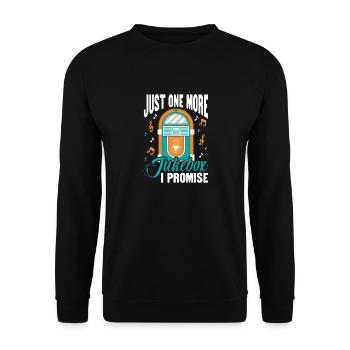 Just One More Jukebox I Promise Music Box - Unisex Pullover - Schwarz - Vorne - Alina (178cm) & Michal (187cm)
