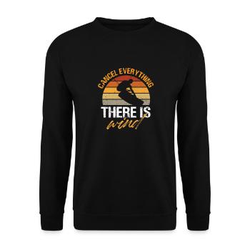 Annuler Tout Il y a du vent Kiteboarding - Sweat-shirt Unisexe - noir - Devant - Alina (178cm) & Michal (187cm)