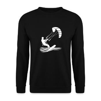 Kitesurf Kiteboard Surf Kiteboarder Surfeur - Sweat-shirt Unisexe - noir - Devant - Alina (178cm) & Michal (187cm)