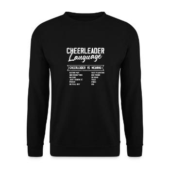 pom-pom girl Langue Jeu de terrain Football Encouragement - Sweat-shirt Unisexe - noir - Devant - Alina (178cm) & Michal (187cm)