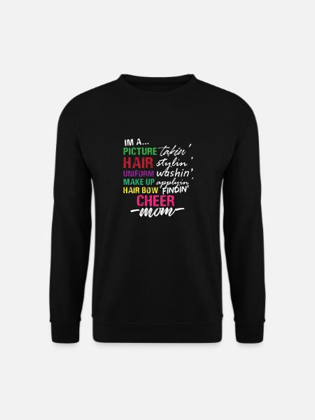 Jeg er en Cheer Mom Field Day Cheerleading Mor - Unisex sweater - sort
