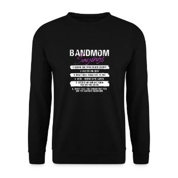 Bandmom Dictons Fanfare Musicien de l’école - Sweat-shirt Unisexe - noir - Devant - Alina (178cm) & Michal (187cm)