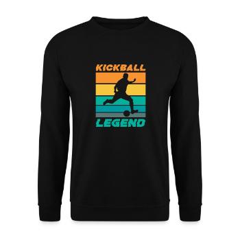 Kickball Legend Kick Ball Player Playground Sports - Unisex Pullover - Schwarz - Vorne - Alina (178cm) & Michal (187cm)