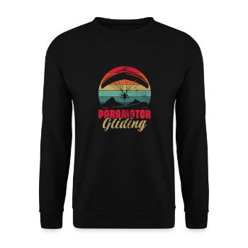 Paramoteur Planeur Aviation Ultralight Parapente - Sweat-shirt Unisexe - noir - Devant - Alina (178cm) & Michal (187cm)