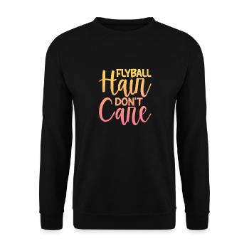 Flyball Hair Don't Care Dog Racing Canine Sports - Unisex Sweatshirt - black - Front - Alina (178cm) & Michal (187cm)