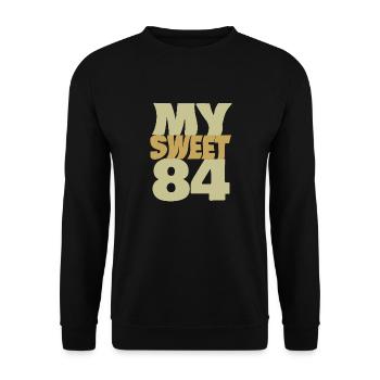 Sweet 84 - Unisex Sweatshirt - black - Front - Alina (178cm) & Michal (187cm)