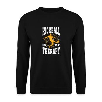 Le kickball est mon capitaine d’équipe de thérapie Kick ball - Sweat-shirt Unisexe - noir - Devant - Alina (178cm) & Michal (187cm)