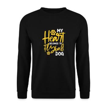 My Heart Belongs To Flyball Dog Canine Sports - Unisex Sweatshirt - black - Front - Alina (178cm) & Michal (187cm)