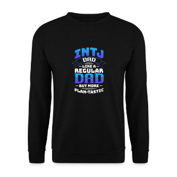 Papa INTJ comme un papa ordinaire mais plus planificateur - Sweat-shirt Unisexe - noir - Devant - Alina (178cm) & Michal (187cm)