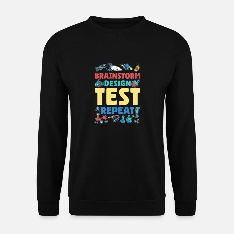 Brainstorm Design Test Repeat - Unisex Sweatshirt - black