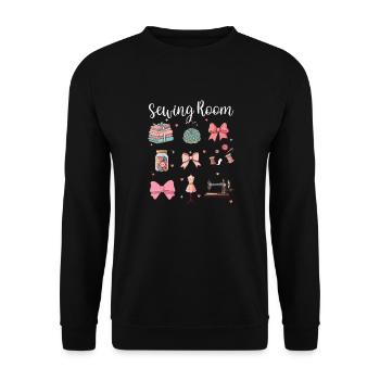 Sewing Room – Creative Sewing and Needlework - Unisex Sweatshirt - black - Front - Alina (178cm) & Michal (187cm)
