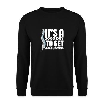 C’est un bon jour pour s’adapter à la conception d’un - Sweat-shirt Unisexe - noir - Devant - Alina (178cm) & Michal (187cm)