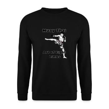 Muay Thai Art of Eight Limmbs - Unisex Pullover - Schwarz - Vorne - Alina (178cm) & Michal (187cm)