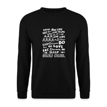 Show Choir Things About Show Choir - Unisex Sweatshirt - black - Front - Alina (178cm) & Michal (187cm)
