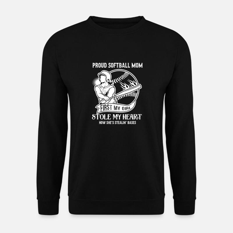 Softball Proud Softball Mom - Unisex Sweatshirt - black