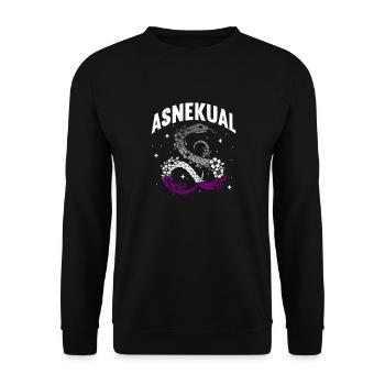 askekual snake Design for a asexual person - Unisex Pullover - Schwarz - Vorne - Alina (178cm) & Michal (187cm)