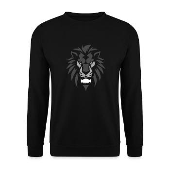 Furious lion - Unisex Sweatshirt - black - Front - Alina (178cm) & Michal (187cm)