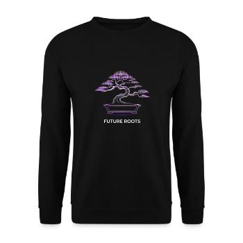 Futuristic Bonsai Tree Design - Unisex Sweatshirt - black - Front - Alina (178cm) & Michal (187cm)