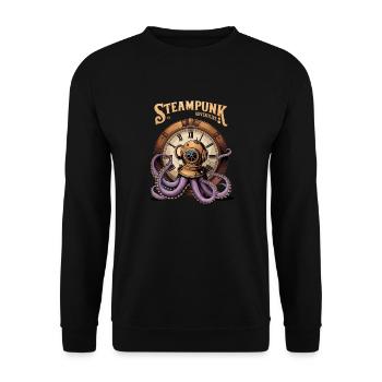 Steampunk Adventure Diver Design - Unisex Sweatshirt - black - Front - Alina (178cm) & Michal (187cm)