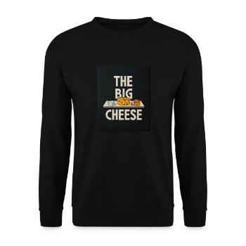 The Big Cheese Humor Design - Unisex Pullover - Schwarz - Vorne - Alina (178cm) & Michal (187cm)
