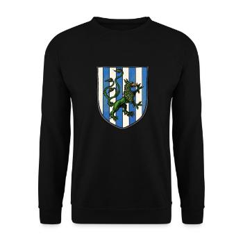 Coat of arms green dragon - Unisex Sweatshirt - black - Front - Alina (178cm) & Michal (187cm)