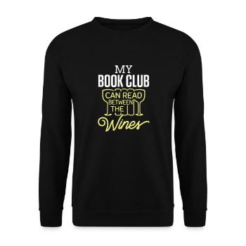 Book My Book Club Can Read The Wines - Unisex Sweatshirt - black - Front - Alina (178cm) & Michal (187cm)