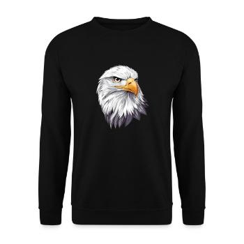 Eagle White-tailed Eagle Nature Bird of Prey Bird of Prey USA - Unisex Sweatshirt - black - Front - Alina (178cm) & Michal (187cm)