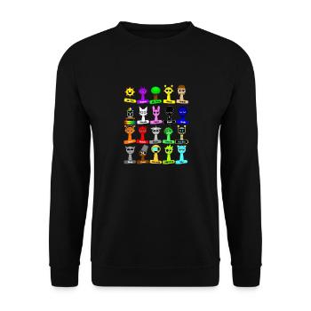 Sprunki rigolos Anniversaire - Sweat-shirt Unisexe - noir - Devant - Alina (178cm) & Michal (187cm)