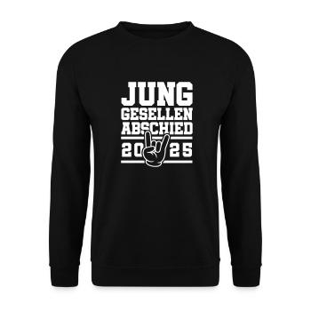 Junggesellenabschied 2025 Jga Party - Unisex Pullover - Schwarz - Vorne - Alina (178cm) & Michal (187cm)