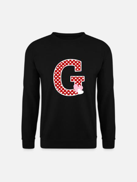 Letter g heart - Unisex Sweatshirt - black