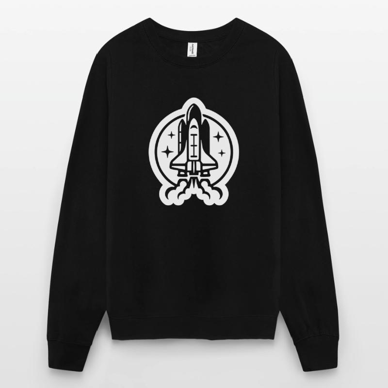 Space shuttle launch logo icon. Take off. rocket Unisex Sweatshirt