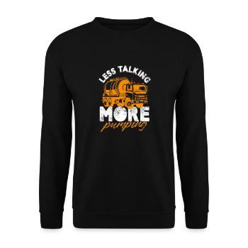 have no fear the septic tank tech is here Design - Unisex Sweatshirt - black - Front - Alina (178cm) & Michal (187cm)