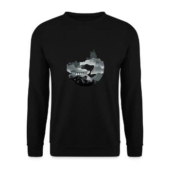 Historical Castle Temple Knights History Teacher - Unisex Pullover - Schwarz - Vorne - Alina (178cm) & Michal (187cm)