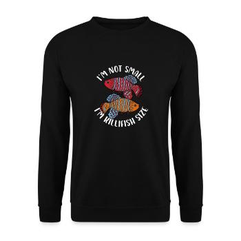 Je ne suis pas petit Im killifish taille Design pour un - Sweat-shirt Unisexe - noir - Devant - Alina (178cm) & Michal (187cm)