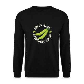 Green Bean Casserole Squad Design - Unisex Pullover - Schwarz - Vorne - Alina (178cm) & Michal (187cm)