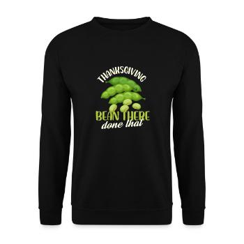 Thanksgiving Bean There Done That Design - Unisex Sweatshirt - black - Front - Alina (178cm) & Michal (187cm)