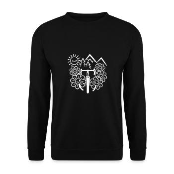 Gravel Bike Adventure - Unisex Sweatshirt - black - Front - Alina (178cm) & Michal (187cm)