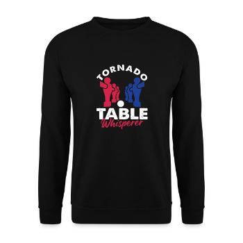 Tornado Table Whisperer Design - Unisex Pullover - Schwarz - Vorne - Alina (178cm) & Michal (187cm)