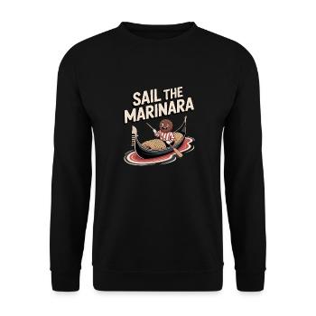 Naviguez le Marinara Fun Design - Sweat-shirt Unisexe - noir - Devant - Alina (178cm) & Michal (187cm)